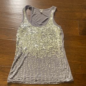 Sequin tank silver size medium